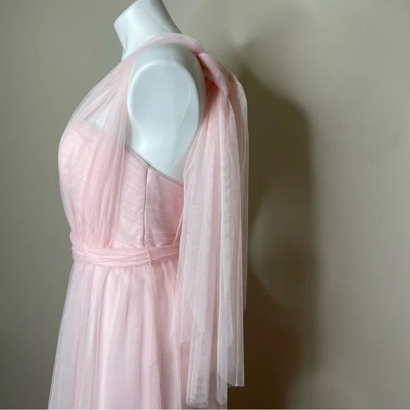 Wtoo Elegant Strapless Blush Pink Tulle Special Occasion Dress Evening Gown - Picture 3 of 14